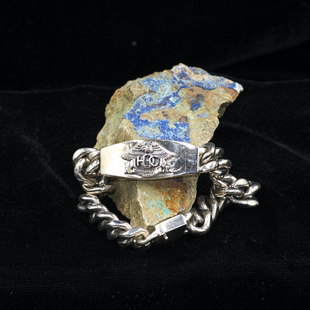 Vintage Harley Owners Group (HOG) Sterling Silver Men's Bracelet.